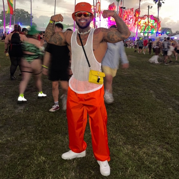 Orange Prada nylon track pants Sweatpants Joggers